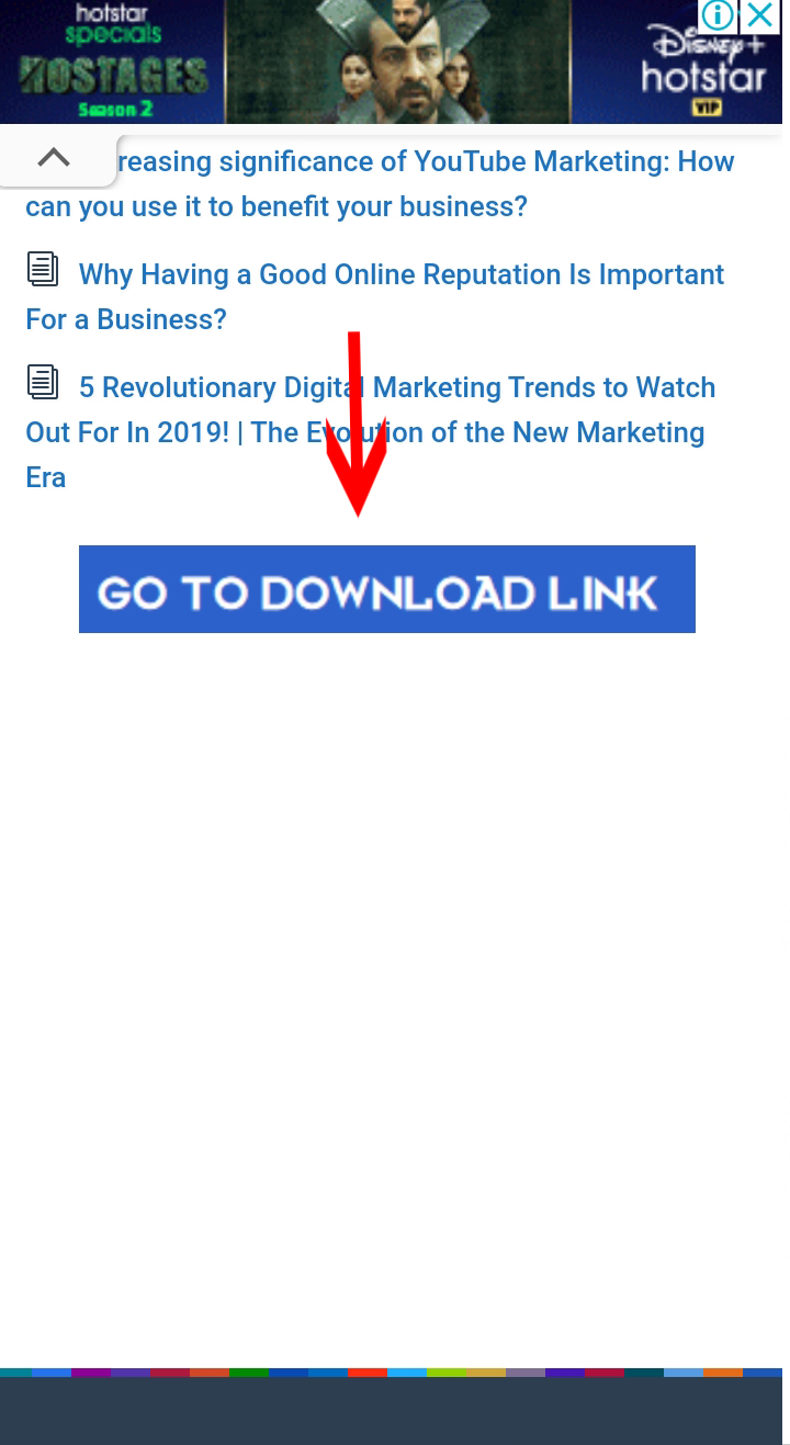Step 3: Wait for Link to Genarate, Now Click on Go to Download Link