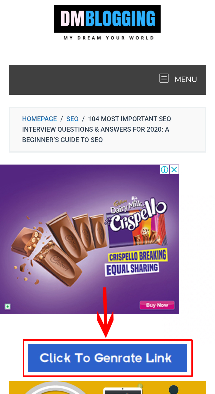 Step 2: ByPass this page to Get Your Links.. Wait for 5 sec, Then Click to Gen Link